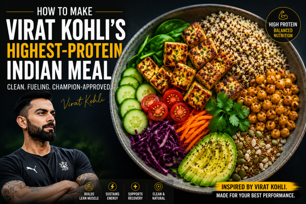 Ingredients Required for Virat Kohli's High-Protein Indian Bowl
