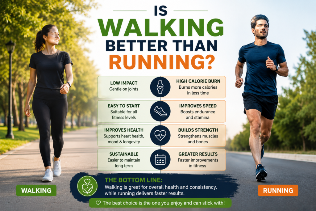 Running or Walking: Which Is Better for Your Health
