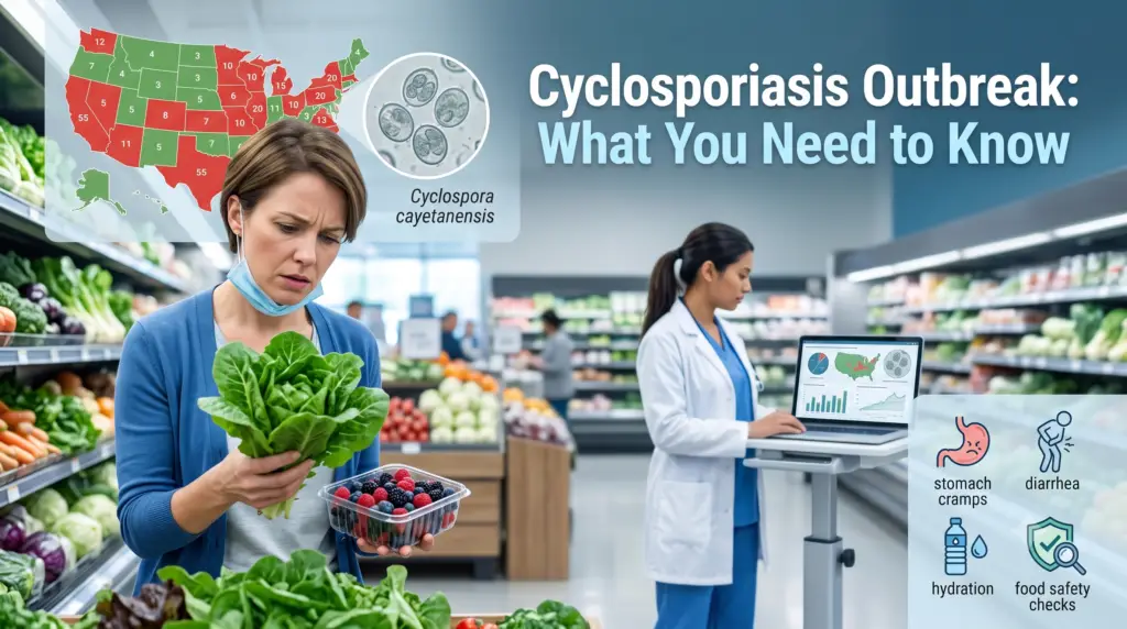 Cyclosporiasis outbreak in the United States